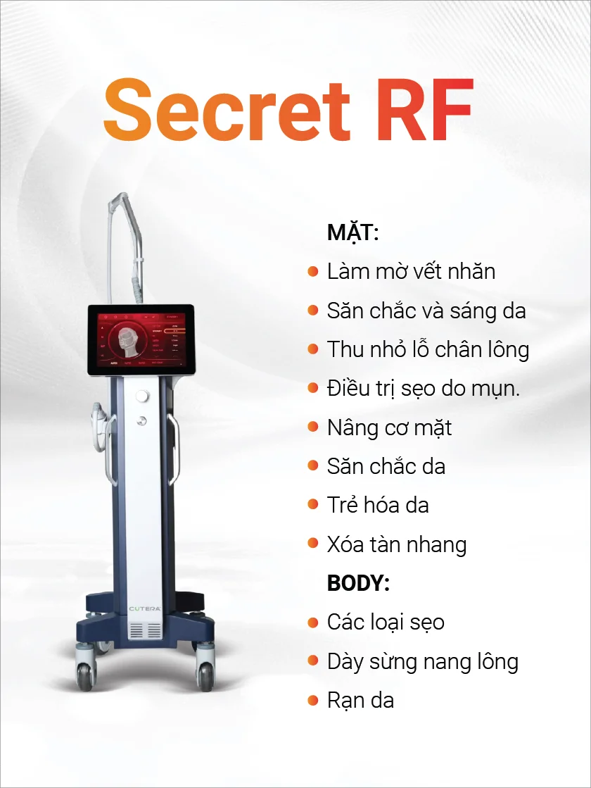 Công nghệ trẻ hóa, mờ nếp nhăn secret rf