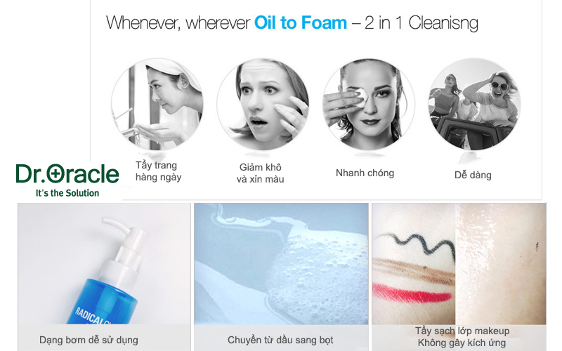 Radical Clear Oil to Foam 