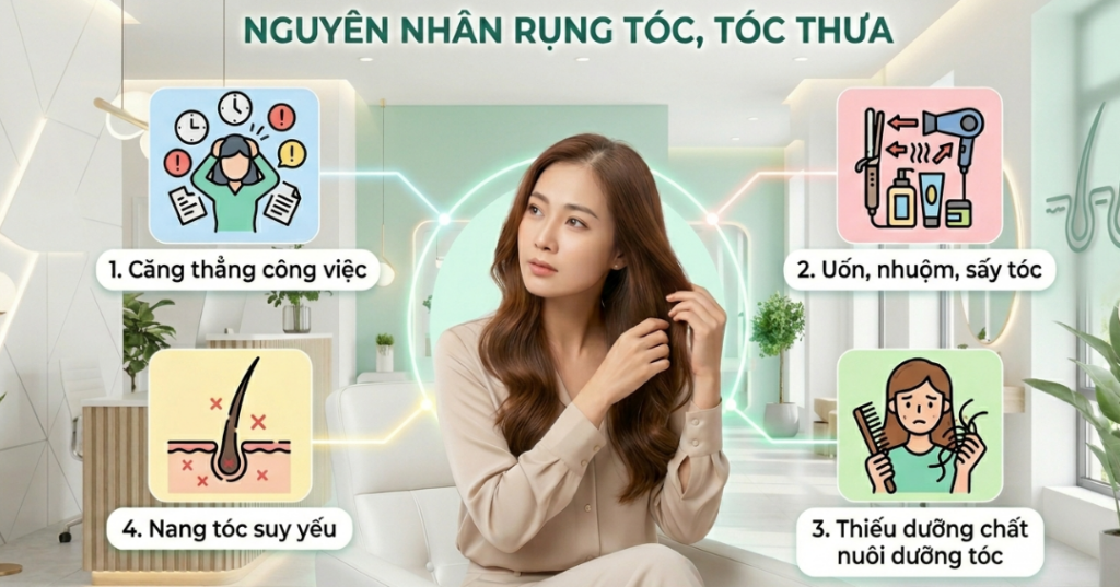 nguyên nhân rụng tóc