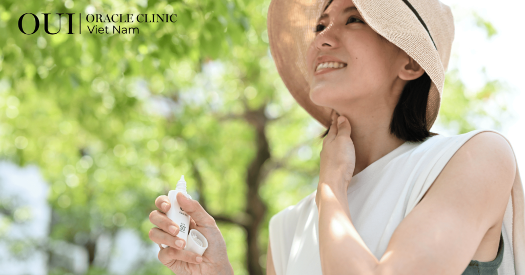 chống lão hóa mùa hè bôi kem chống nắng