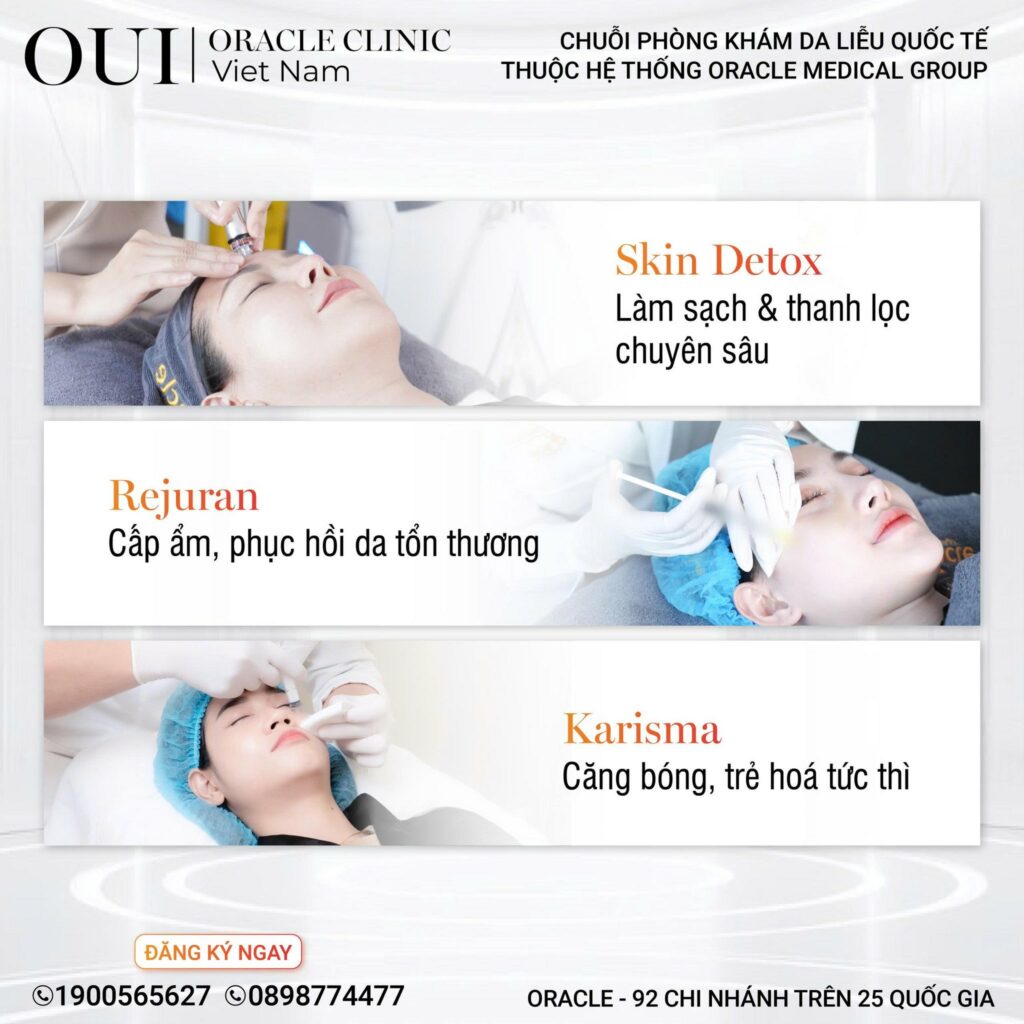 chăm sóc da định kỳ skin detox và tiêm mesotherapy