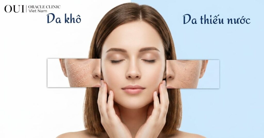 Da mất nước mùa hè phân biệt da khô và da mất nước