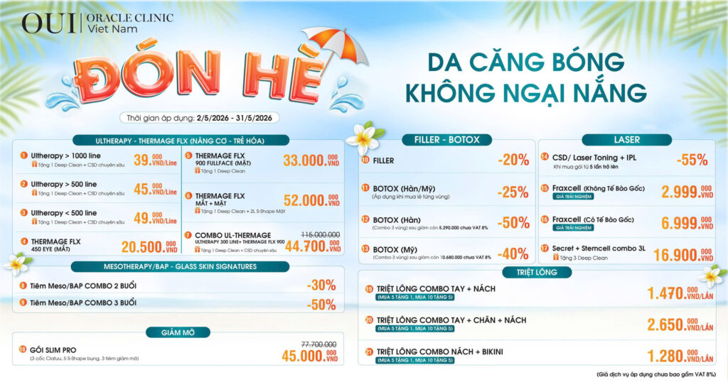 bảng giá chương trình ưu đãi tháng 5