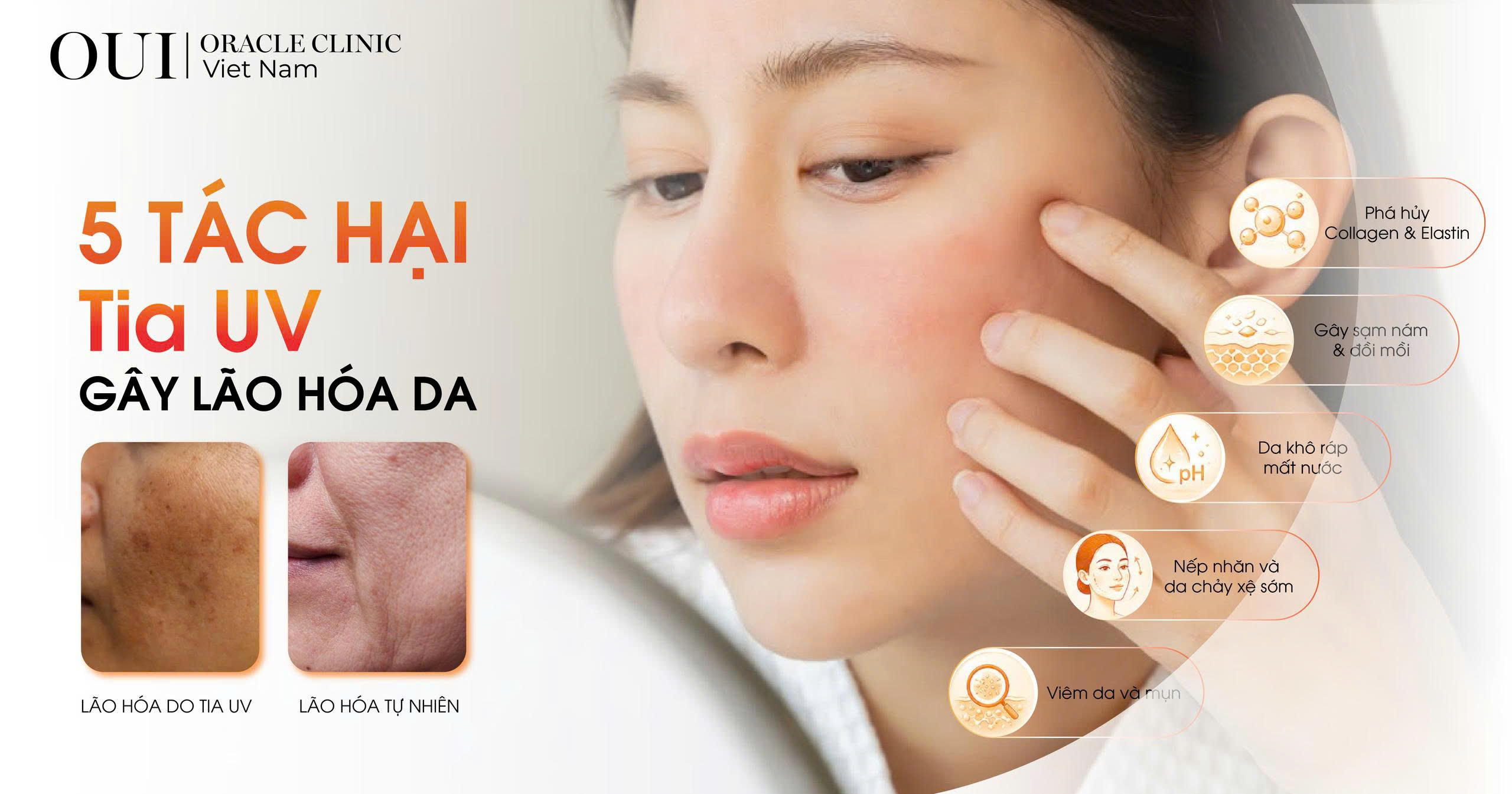 tia UV gây lão hóa da như thế nào