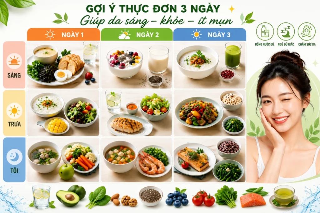 ăn gì để da đẹp từ bên trong