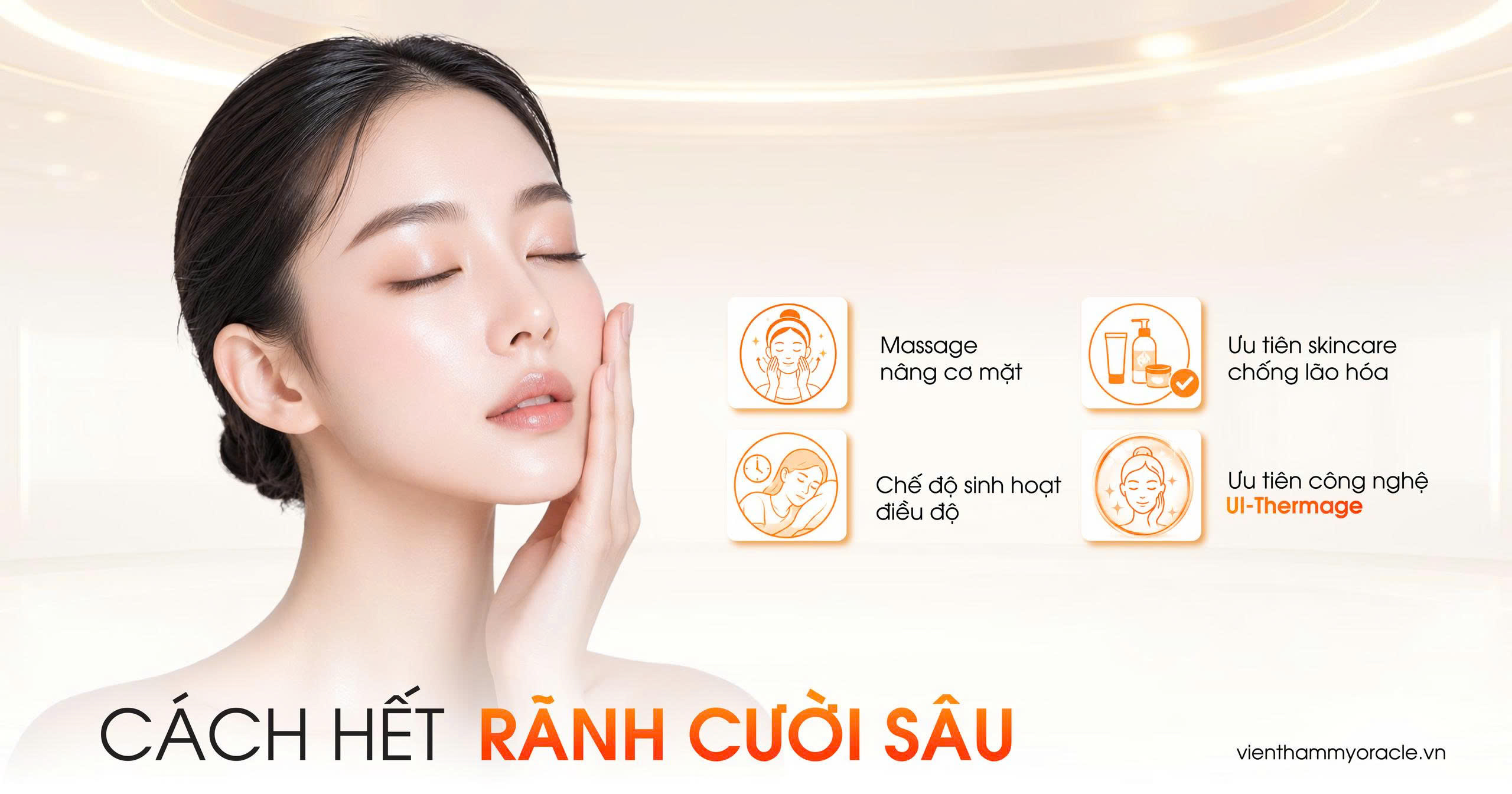 cách hết rãnh cười sâu