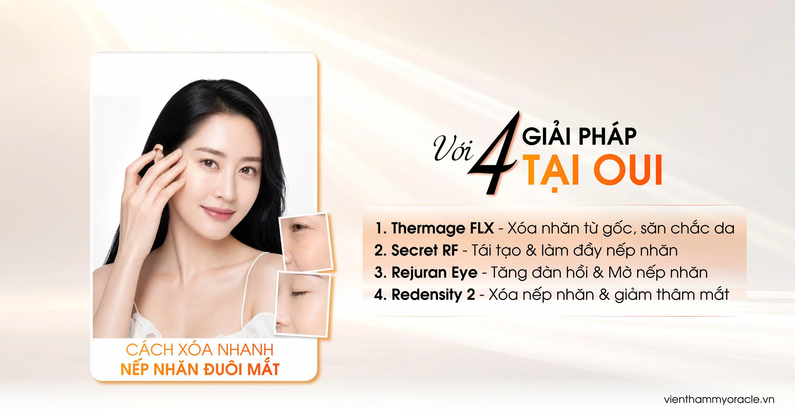 cách xóa nhanh nếp nhăn đuôi mắt